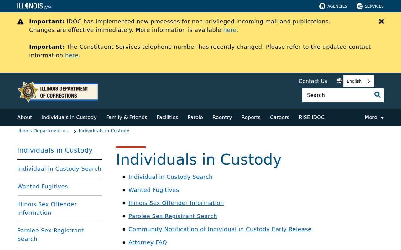 Jackson County criminal records and Illinois Department of Corrections custody locators