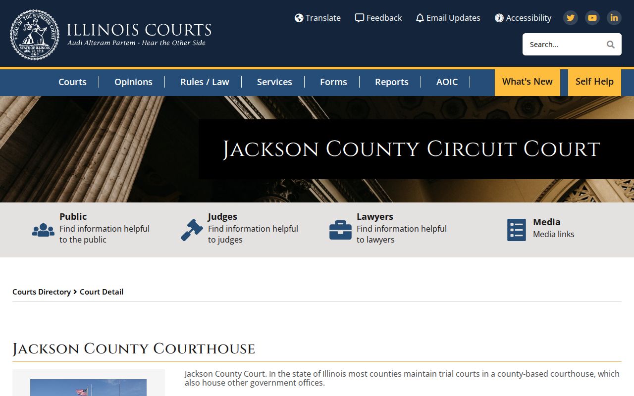Jackson County criminal records access at the Jackson County Courthouse